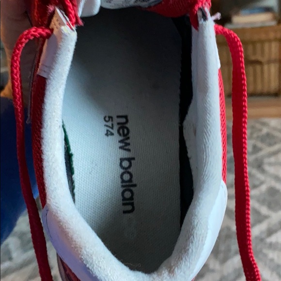 New Balance Red Sneakers 574 men’s size 7 - Picture 6 of 6